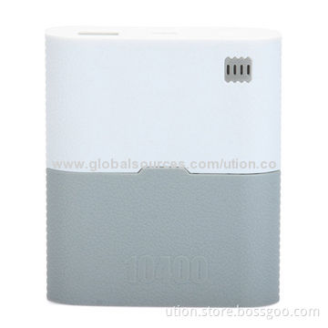 High-capacity 10,400mAh Power Bank for Mobile Phones, with Free Samples and Logo